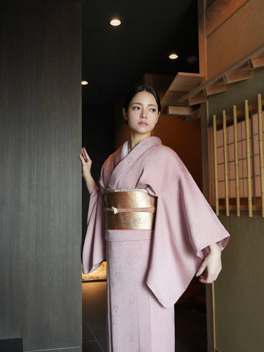 【単品】色無地  一つ紋（フォーマル）｜身長155-165cm｜セパレート着物｜ "Nivara"