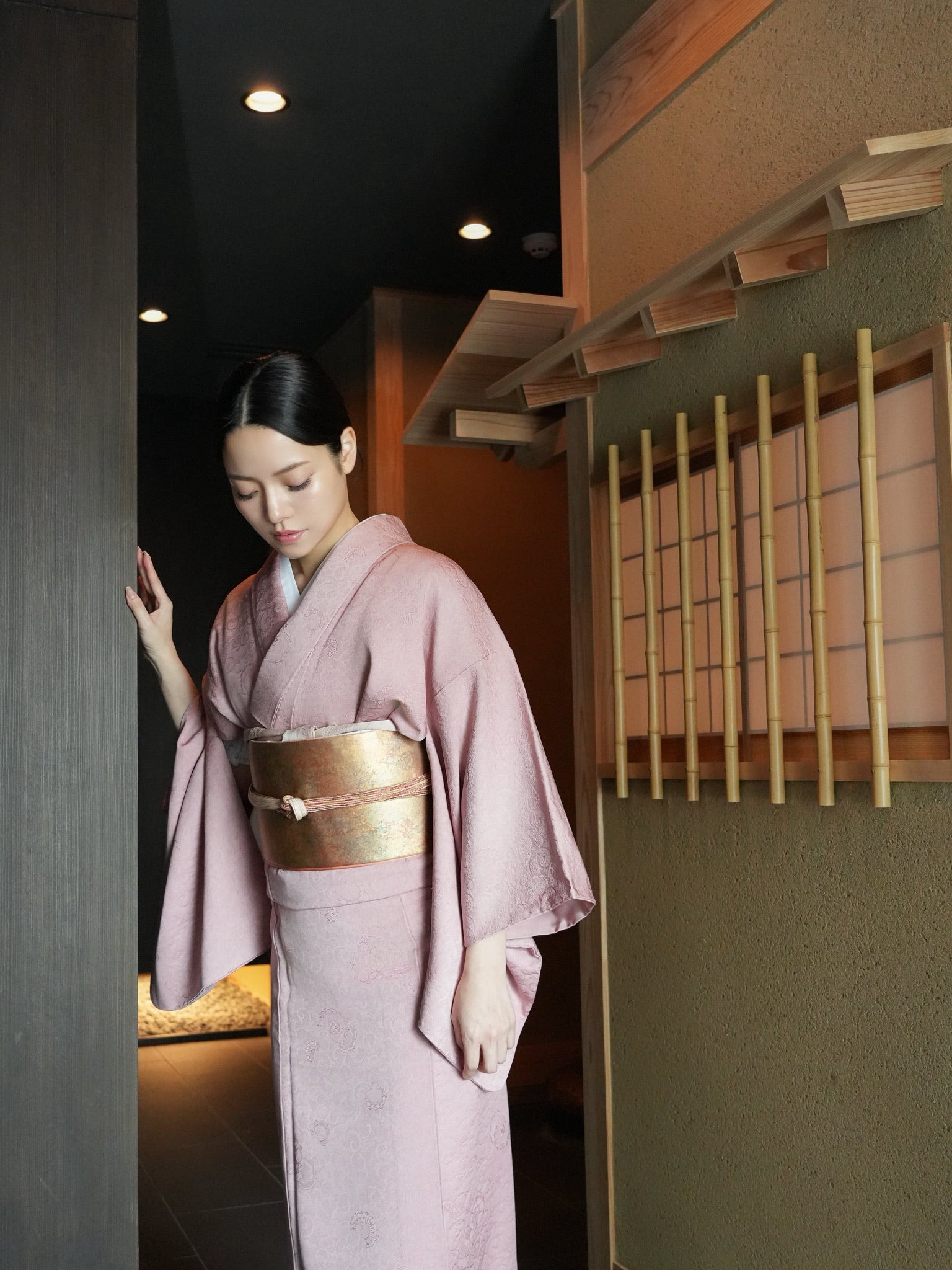 【はじめてのフルセット】色無地  一つ紋（フォーマル）｜身長155-165cm｜セパレート着物｜ 