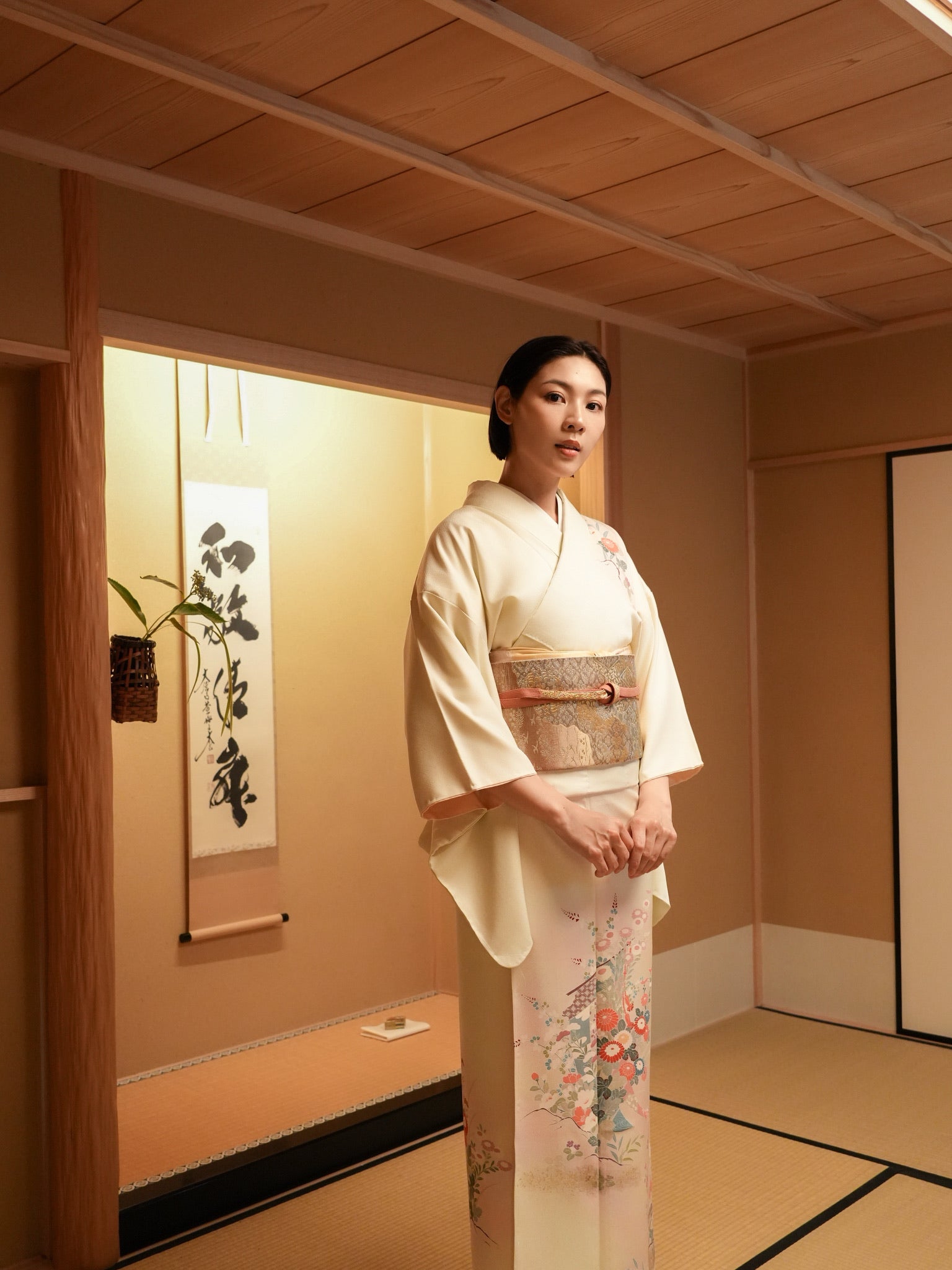 【レンタル】友禅 訪問着 11点フルセット | 身長155-174cm | セパレート着物 |
