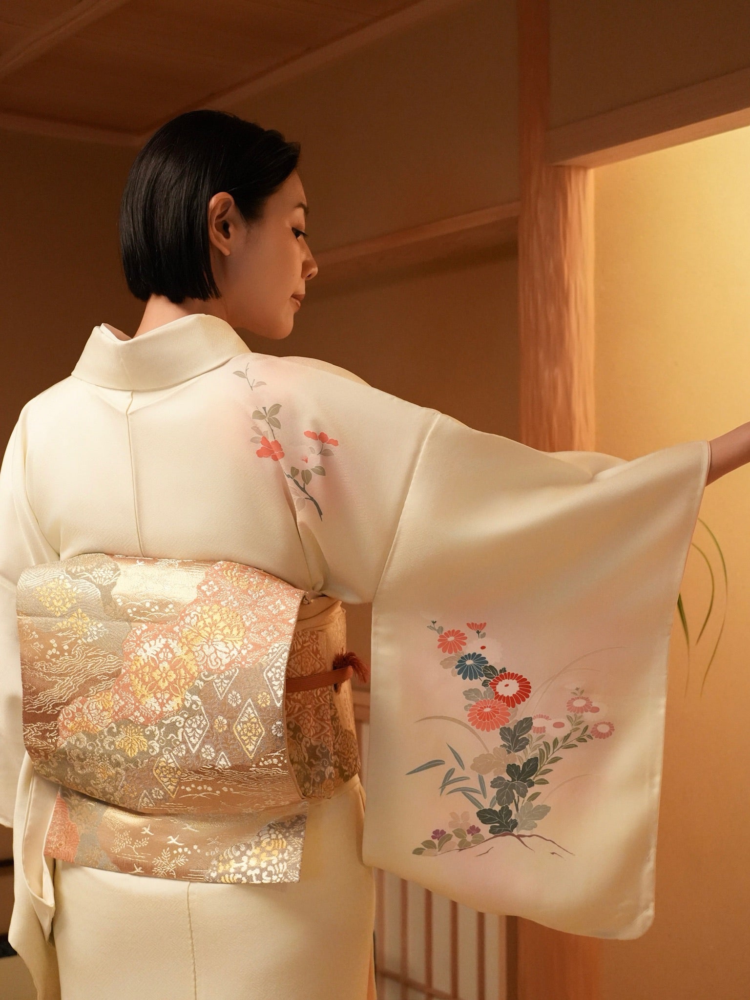 【レンタル】友禅 訪問着 11点フルセット | 身長155-174cm | セパレート着物 |
