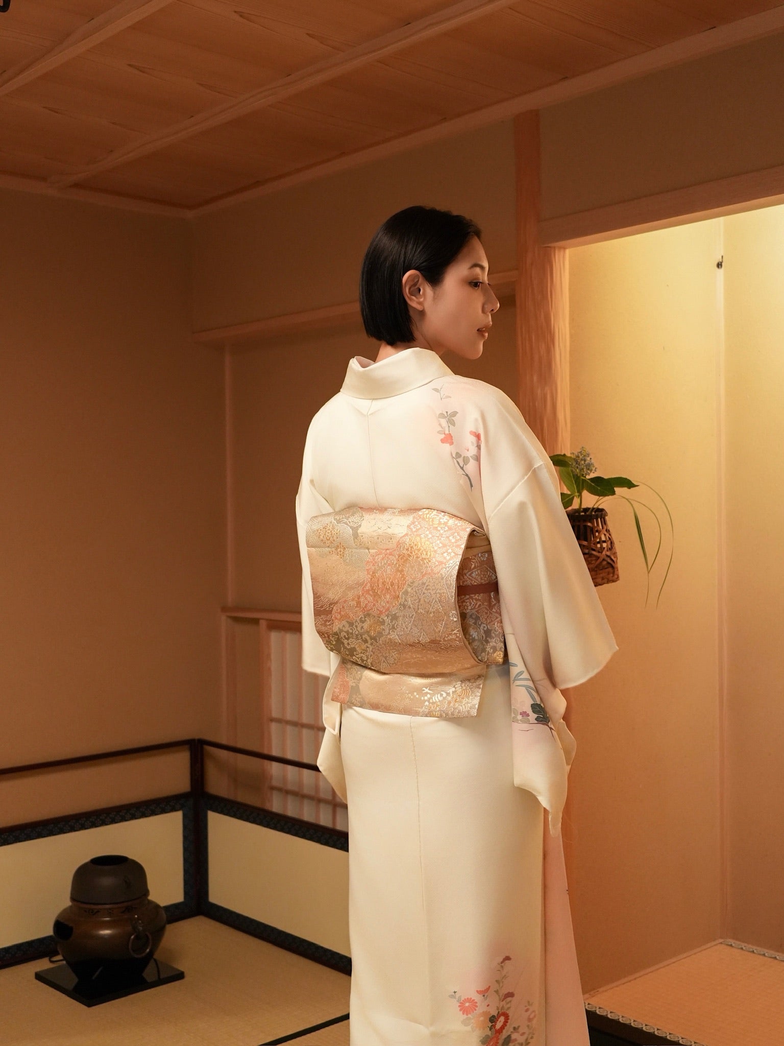 【レンタル】友禅 訪問着 11点フルセット | 身長155-174cm | セパレート着物 |
