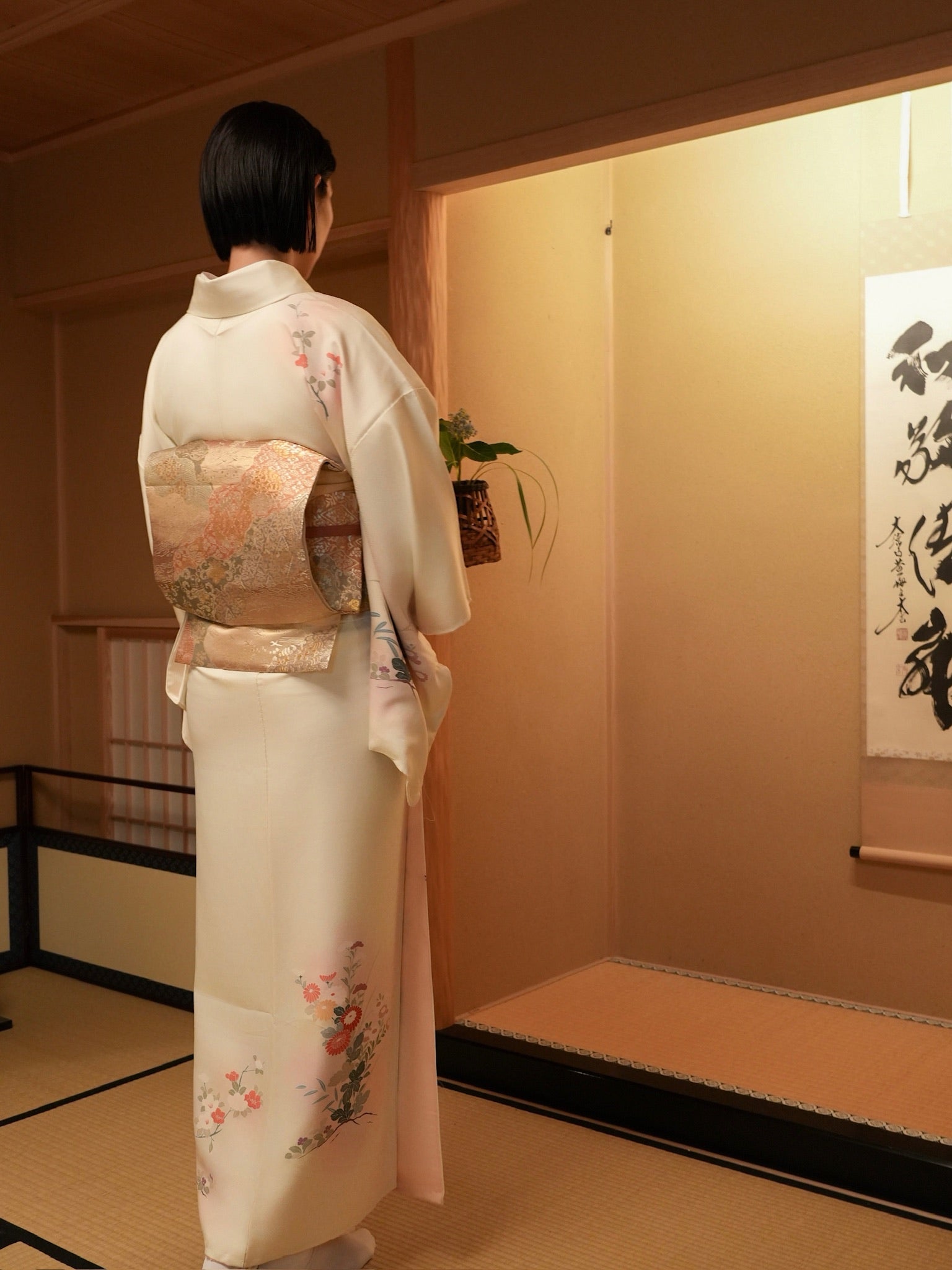 【レンタル】友禅 訪問着 11点フルセット | 身長155-174cm | セパレート着物 |
