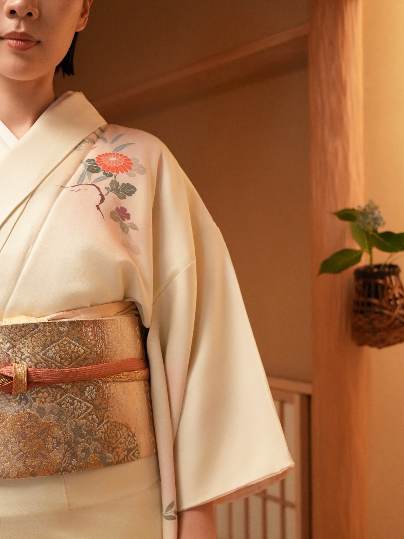 【レンタル】友禅 訪問着 11点フルセット | 身長155-174cm | セパレート着物 |
