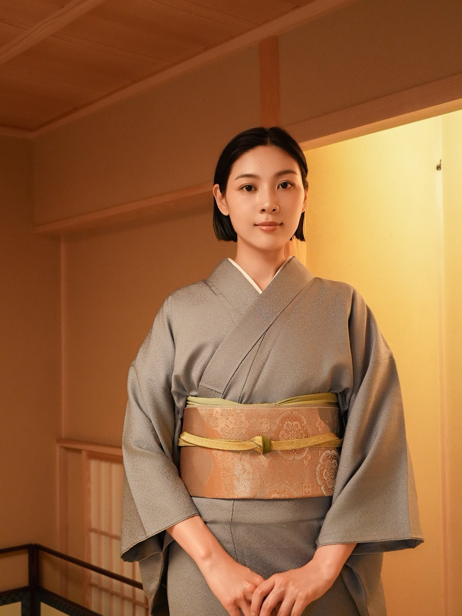 【はじめてのフルセット】色無地  一つ紋（フォーマル）｜身長155-171cm｜セパレート着物｜ 