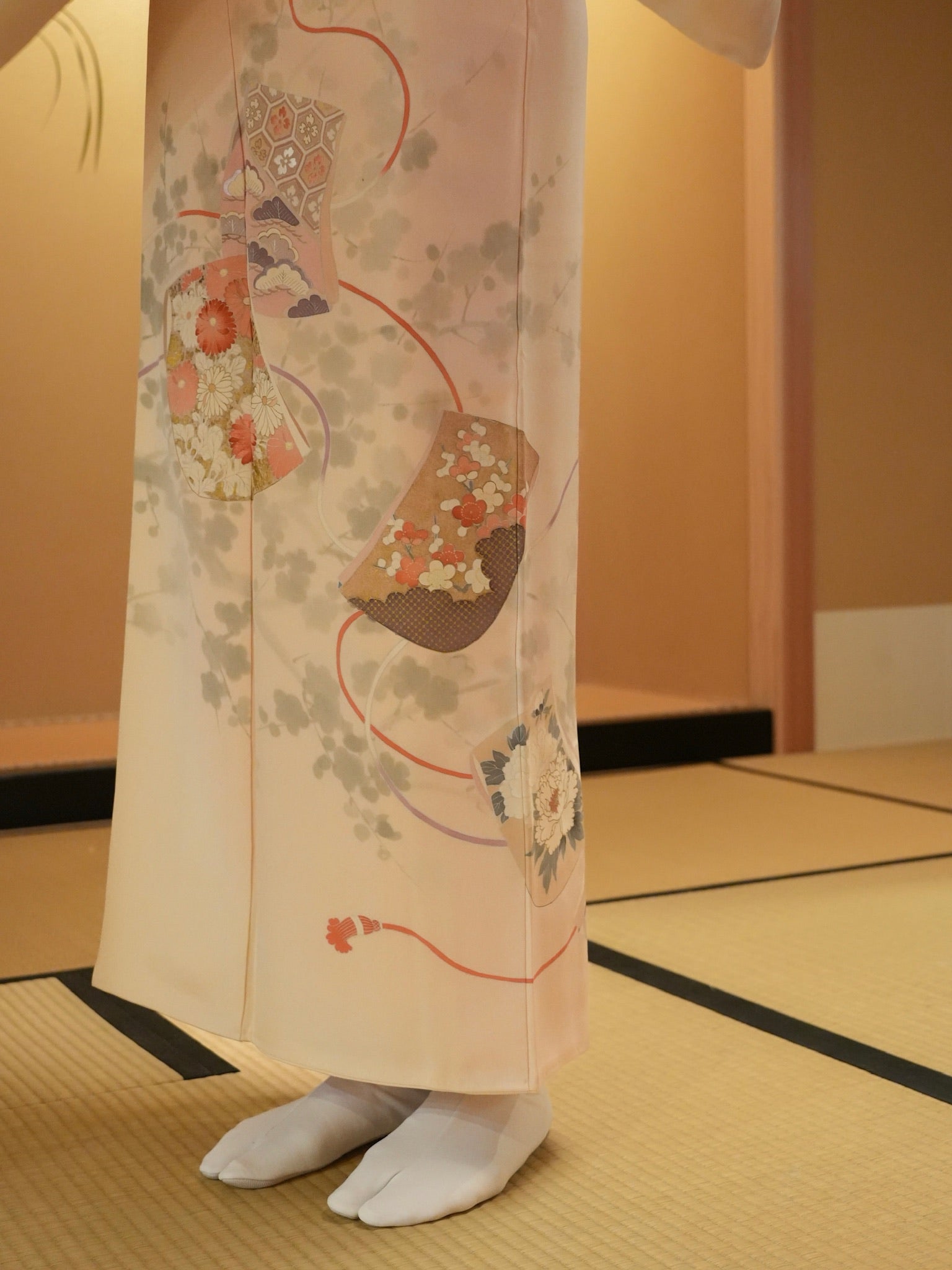 【レンタル】友禅 訪問着 11点フルセット | 身長155-169cm | セパレート着物 | 