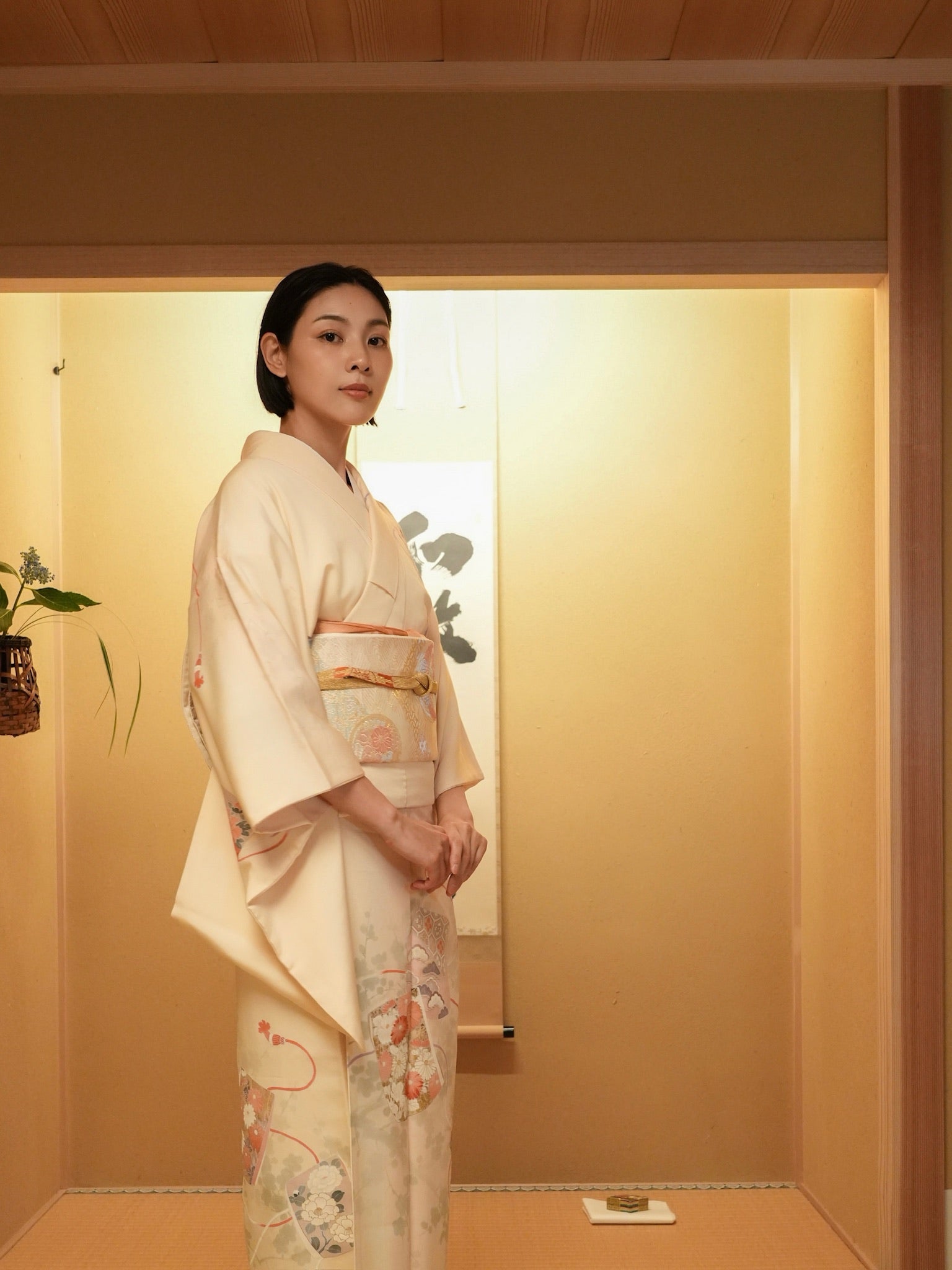 【レンタル】友禅 訪問着 11点フルセット | 身長155-169cm | セパレート着物 | 