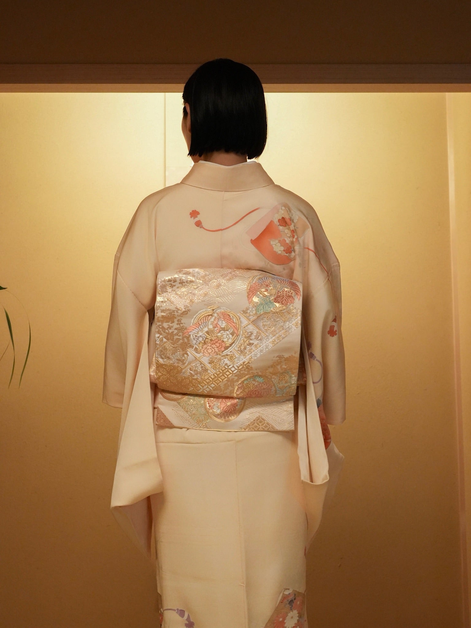 【レンタル】友禅 訪問着 11点フルセット | 身長155-169cm | セパレート着物 | 