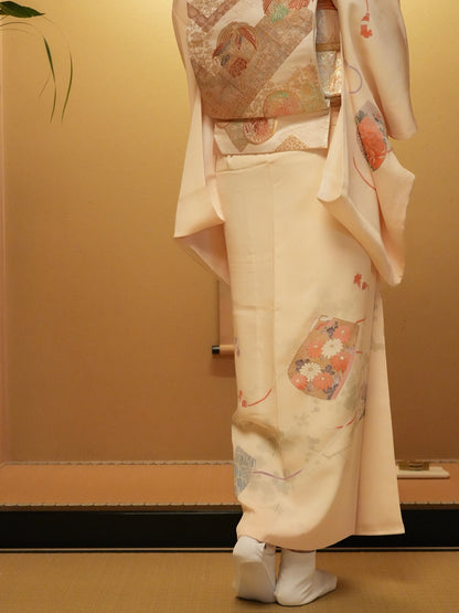 【レンタル】友禅 訪問着 11点フルセット | 身長155-169cm | セパレート着物 | "Zarico"