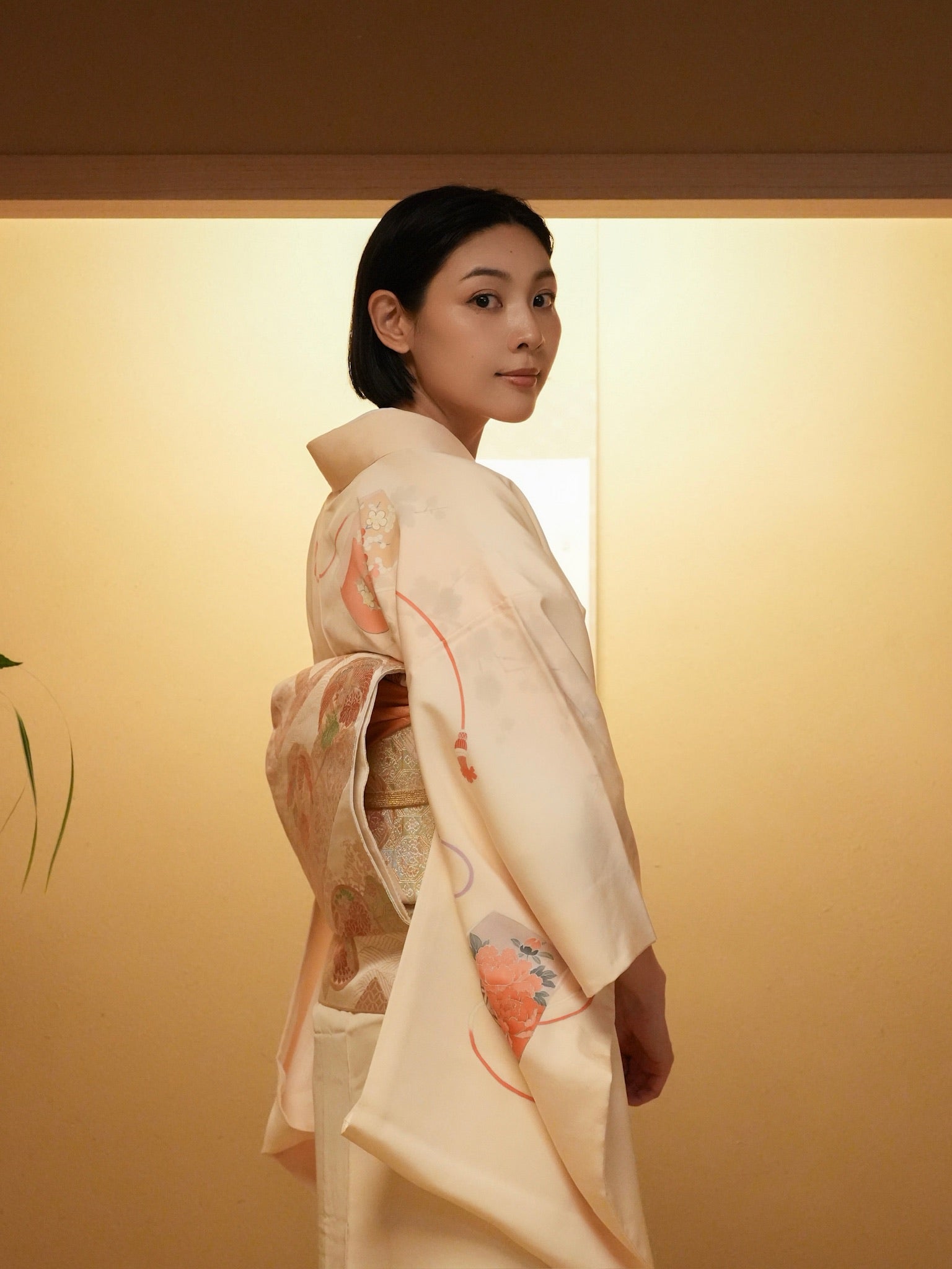 【レンタル】友禅 訪問着 11点フルセット | 身長155-169cm | セパレート着物 | 