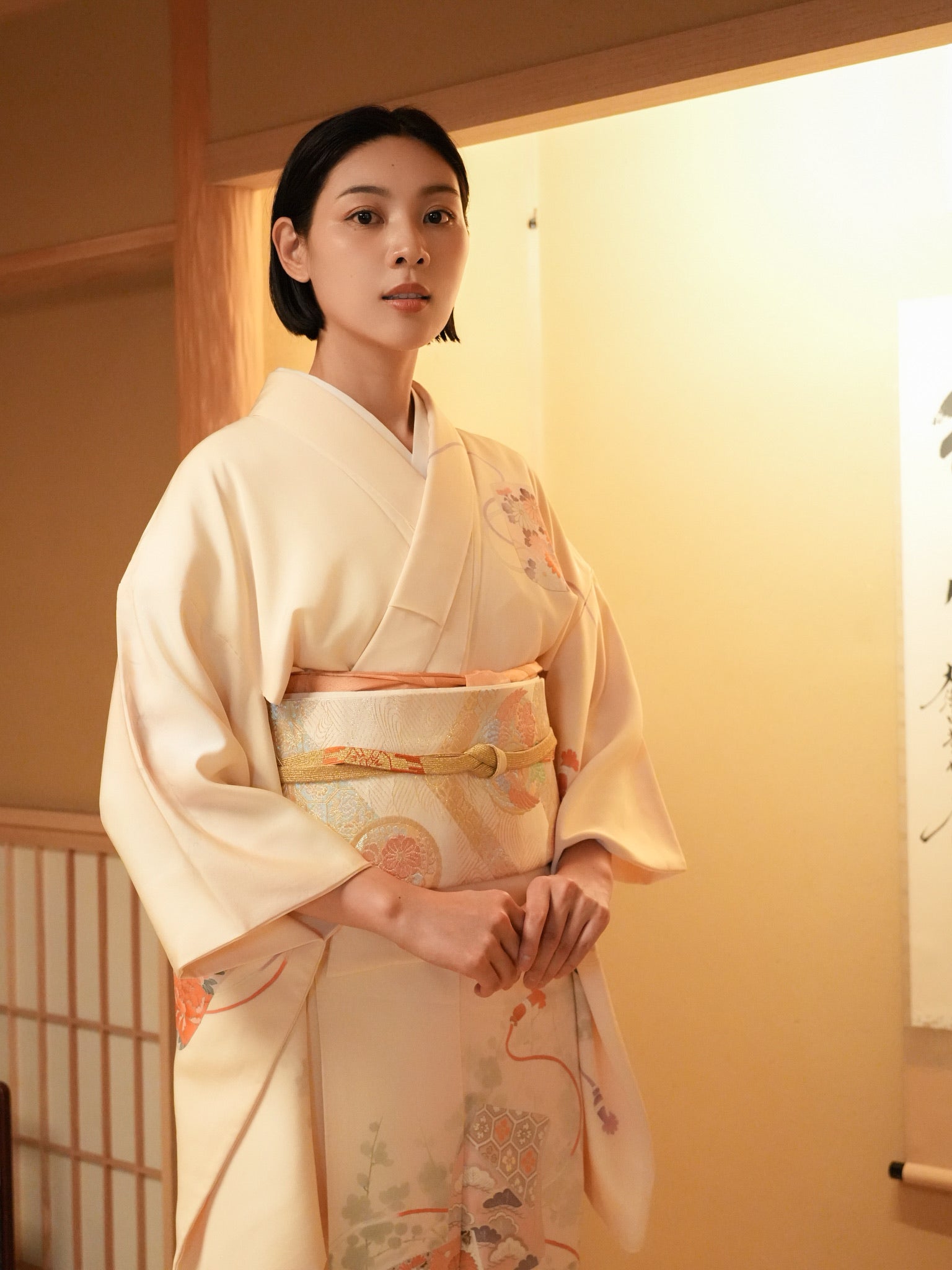 【レンタル】友禅 訪問着 11点フルセット | 身長155-169cm | セパレート着物 | 