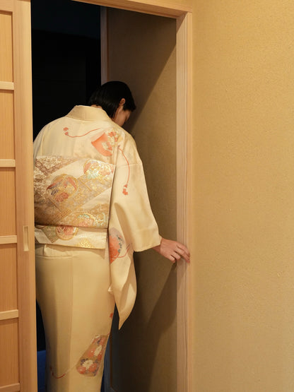 【レンタル】友禅 訪問着 11点フルセット | 身長155-169cm | セパレート着物 | "Zarico"