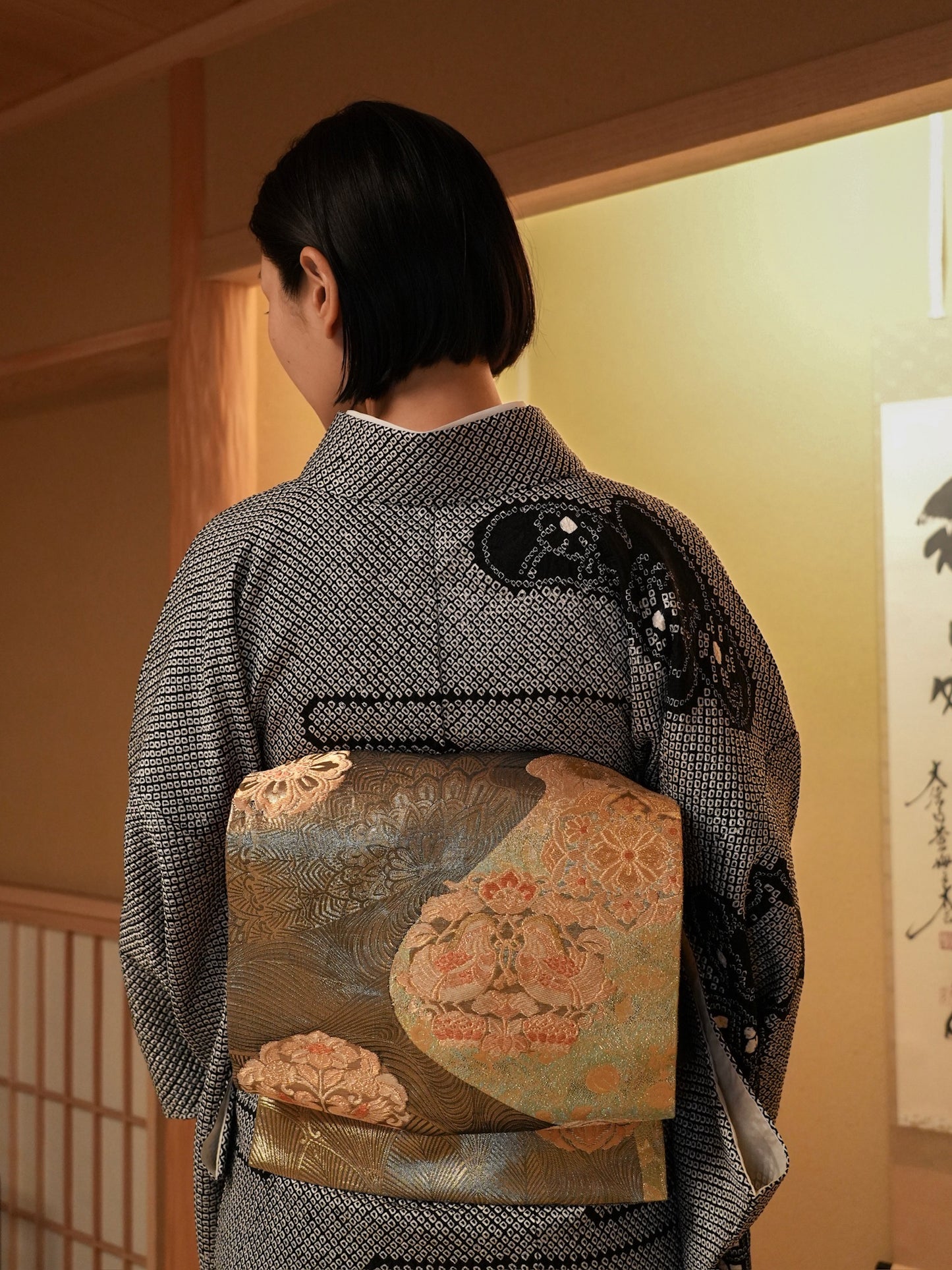 【レンタル】総絞り 訪問着 11点フルセット | 身長155-171cm | セパレート着物 | "Lunara"