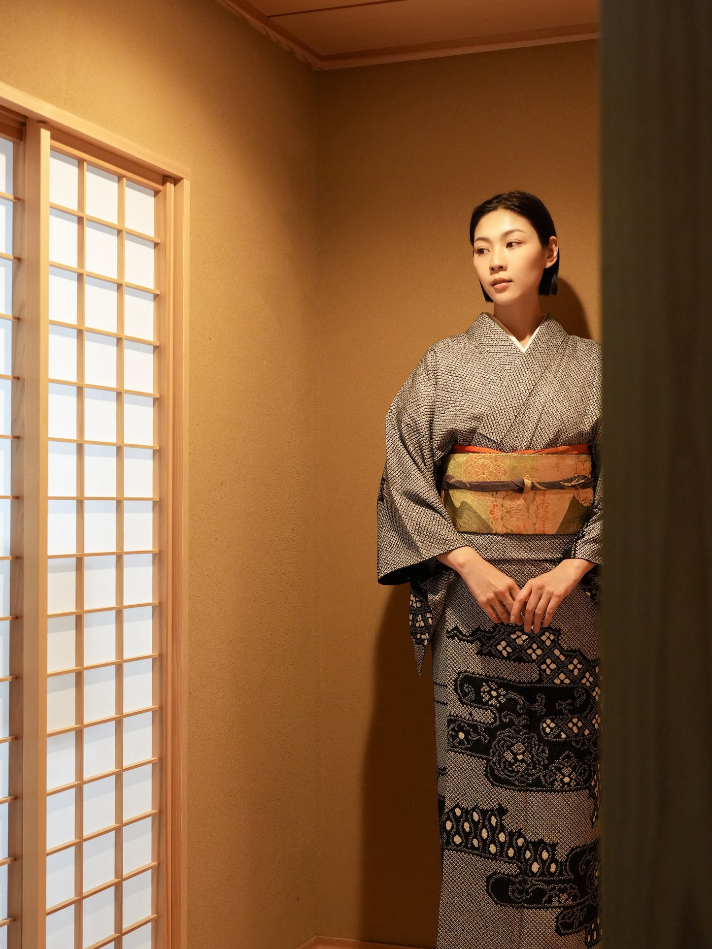 【レンタル】総絞り 訪問着 11点フルセット | 身長155-171cm | セパレート着物 | "Lunara"