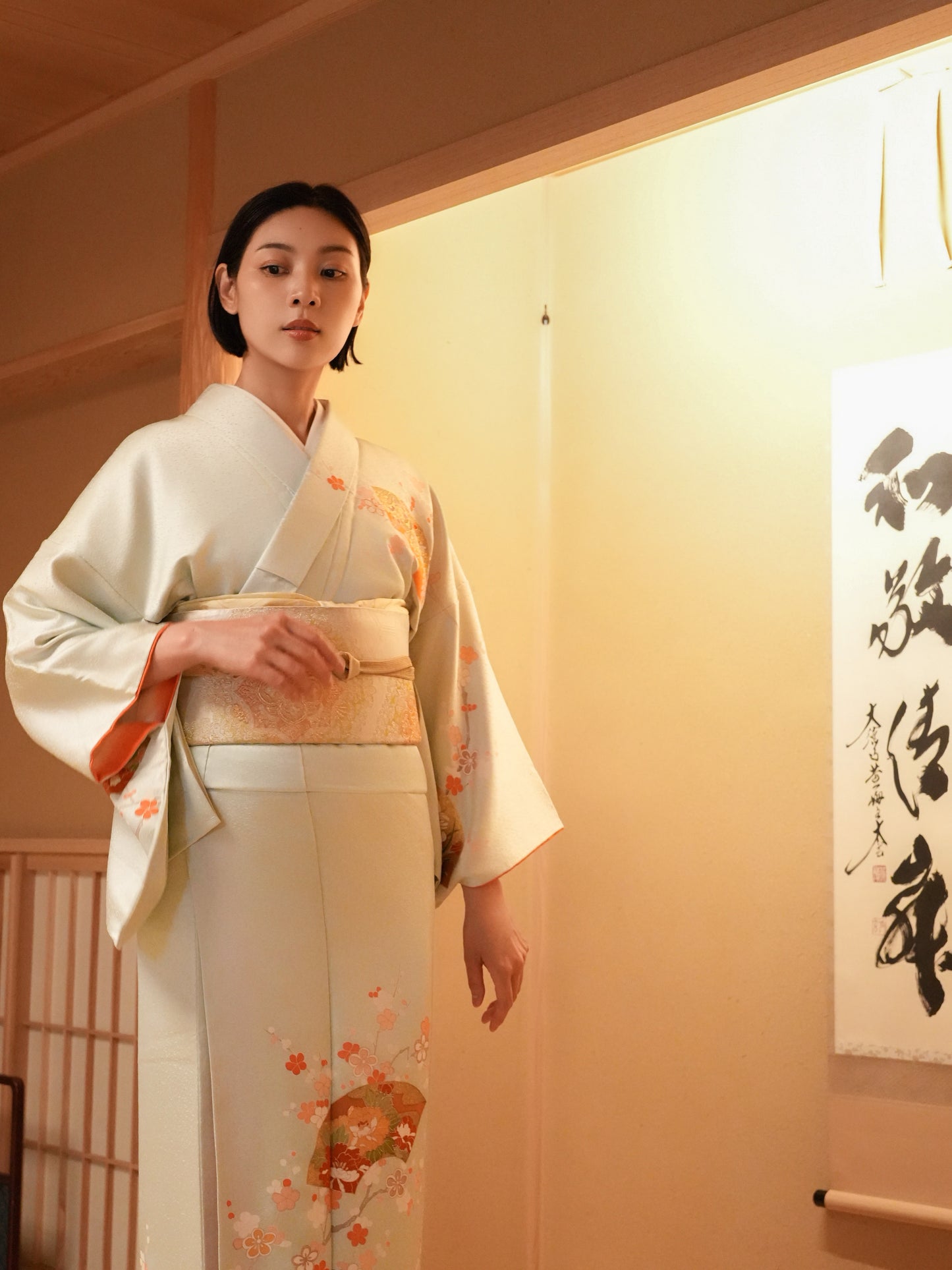 【レンタル】友禅 訪問着 11点フルセット | 身長155-171cm | セパレート着物 | 送料無料 | "Ravon"