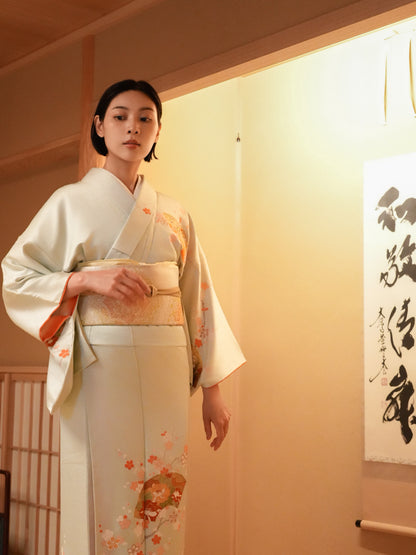 【レンタル】友禅 訪問着 11点フルセット | 身長155-171cm | セパレート着物 | 送料無料 | "Ravon"
