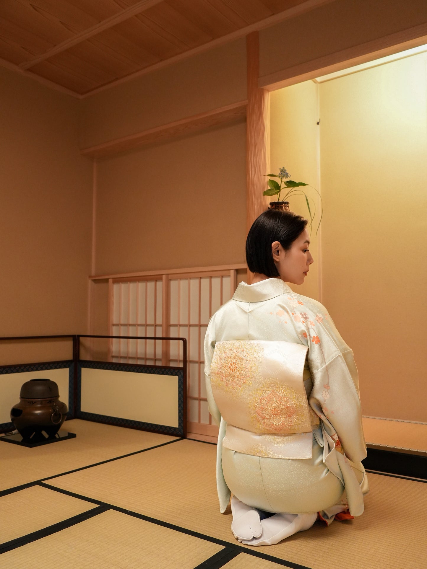 【レンタル】友禅 訪問着 11点フルセット | 身長155-171cm | セパレート着物 | 送料無料 | "Ravon"