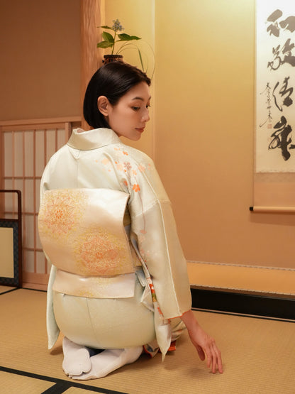 【レンタル】友禅 訪問着 11点フルセット | 身長155-171cm | セパレート着物 | 送料無料 | "Ravon"