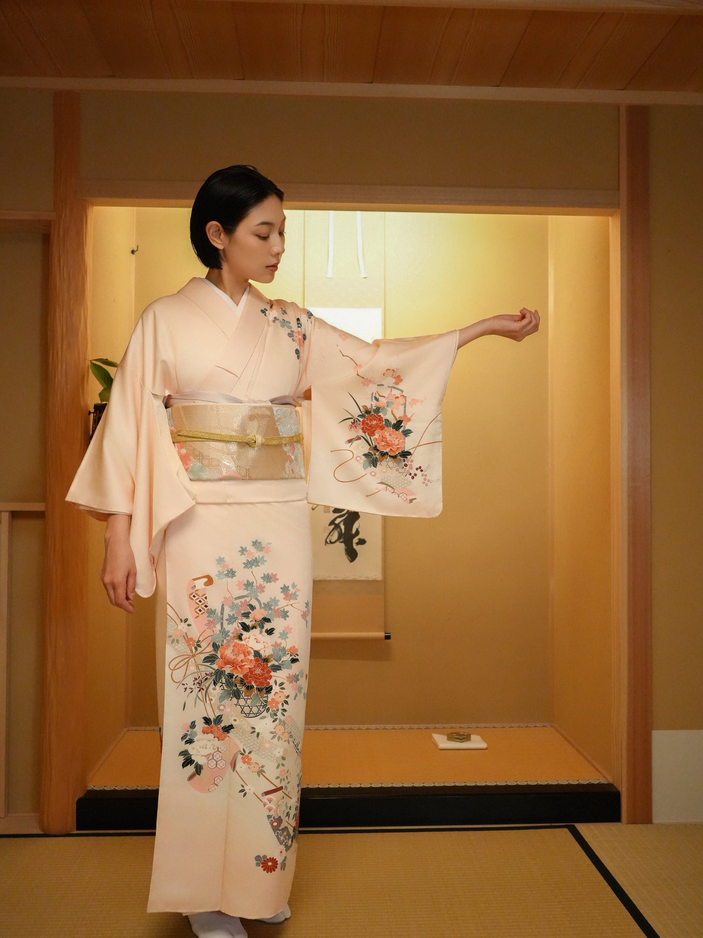 【レンタル】訪問着 11点フルセット | 身長155-172cm | セパレート着物 | 送料無料 | "Vilor"