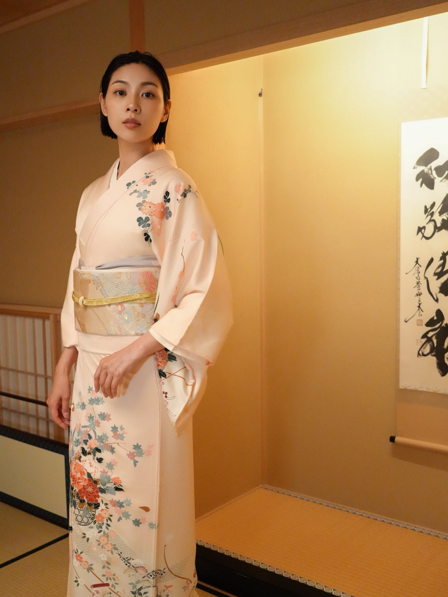 【レンタル】訪問着 11点フルセット | 身長155-172cm | セパレート着物 | 