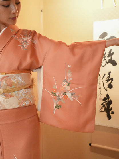 【レンタル】訪問着 11点フルセット | 身長155-175cm | セパレート着物 | 送料無料 | "Teros"