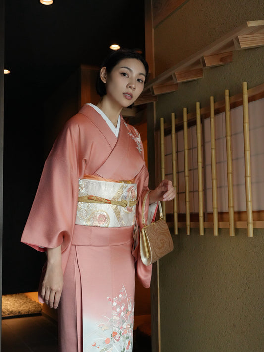 【レンタル】訪問着 11点フルセット | 身長155-175cm | セパレート着物 | 送料無料 | "Teros"