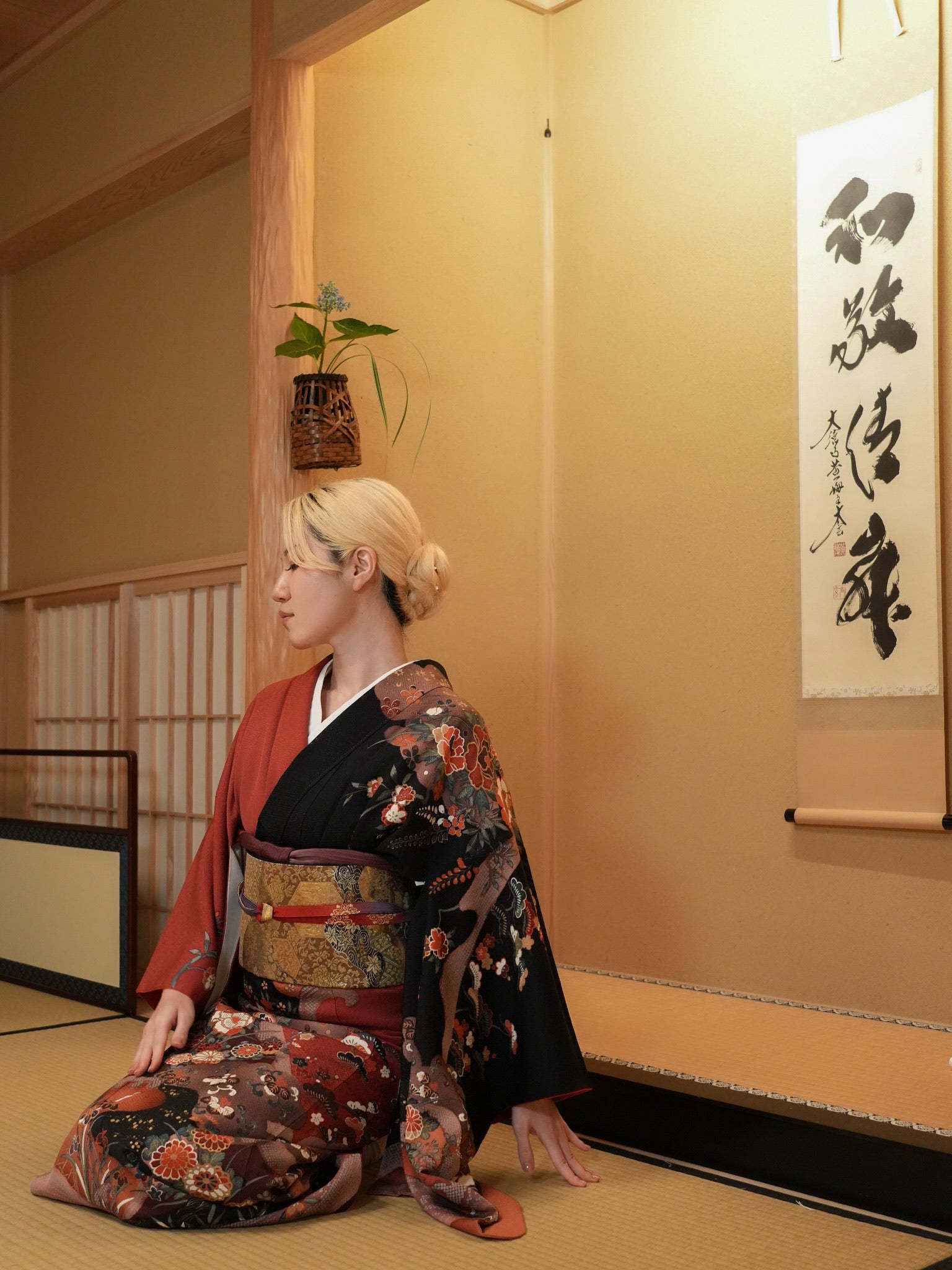 【レンタル】訪問着 11点フルセット | 身長155-164cm | セパレート着物 | 