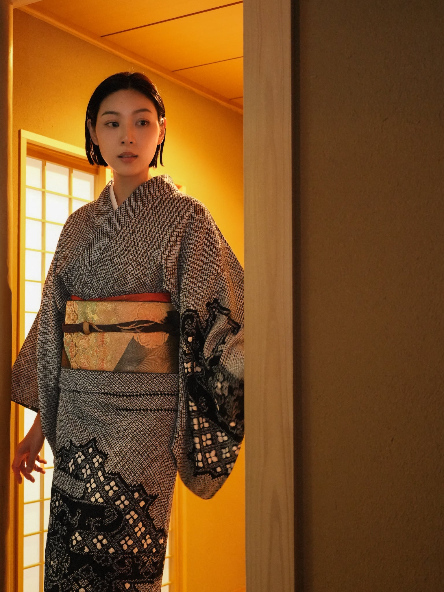 【レンタル】総絞り 訪問着 11点フルセット | 身長155-171cm | セパレート着物 | 