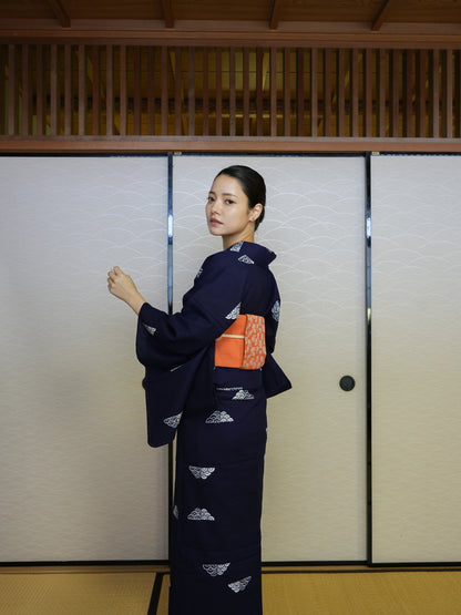 【３点セット】大人のセパレート浴衣｜未使用｜注染｜手縫い｜身長155-169cm｜ "Mikro"