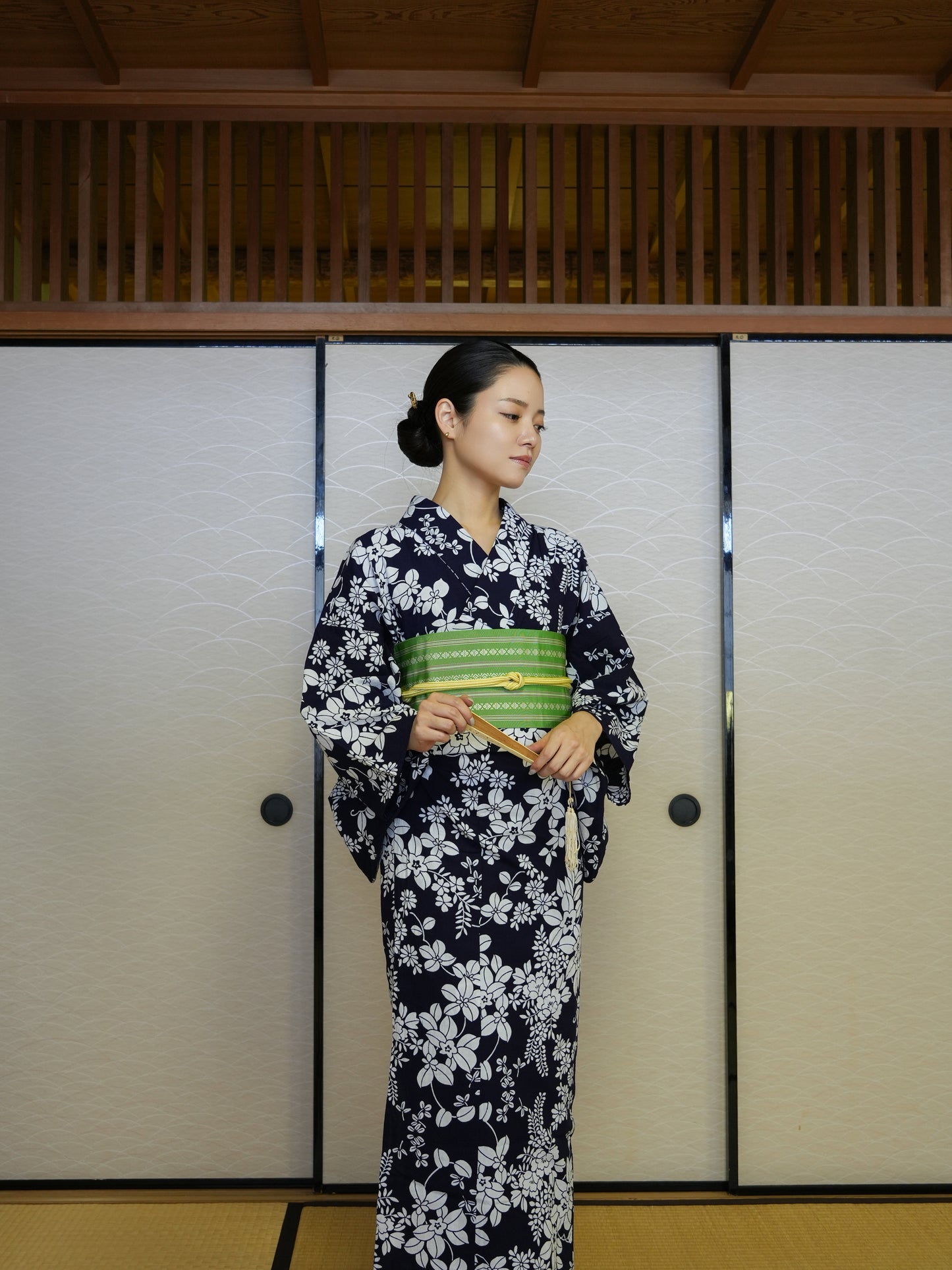 【３点セット】大人のセパレート浴衣｜｜注染｜手縫い｜身長~156cm｜ "Nirox"
