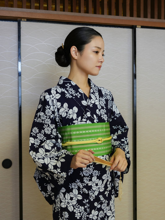 【３点セット】大人のセパレート浴衣｜｜注染｜手縫い｜身長~156cm｜ "Nirox"