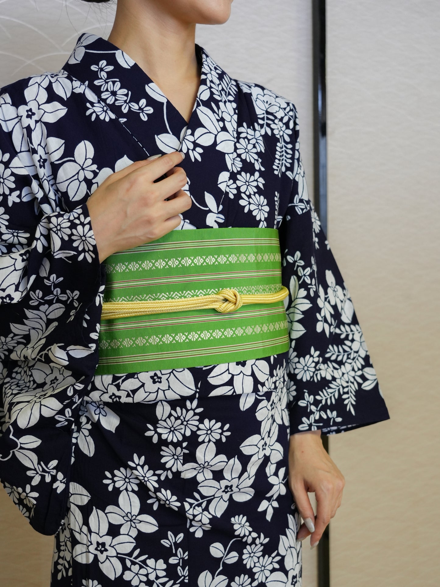 【３点セット】大人のセパレート浴衣｜｜注染｜手縫い｜身長~156cm｜ "Nirox"