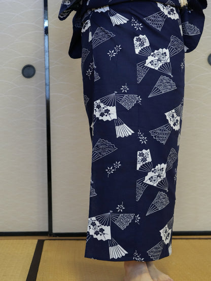 【３点セット】大人のセパレート浴衣｜｜注染｜手縫い｜身長155-167cm｜ "Fiora"